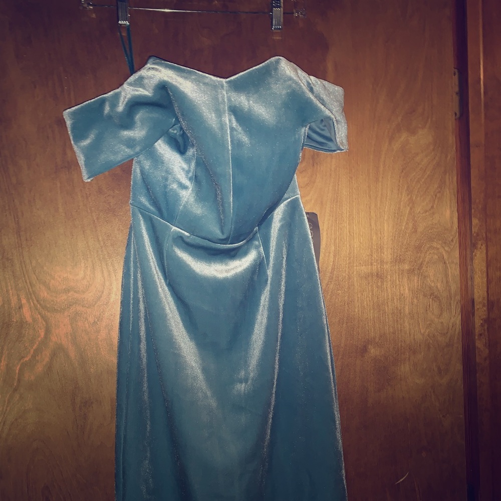 Eva Mendes NWT Velvet off shoulder dress